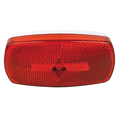 Fultyme Rv Marker/Clearance Light With Reflex, Red Lens, White Base - 1104 - 590-1104F1