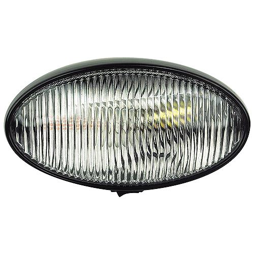 Fultyme Rv Oval Porch/Utility Light W/Switch, Clear/ Black Housing - 590-1125 - 590-1125F1