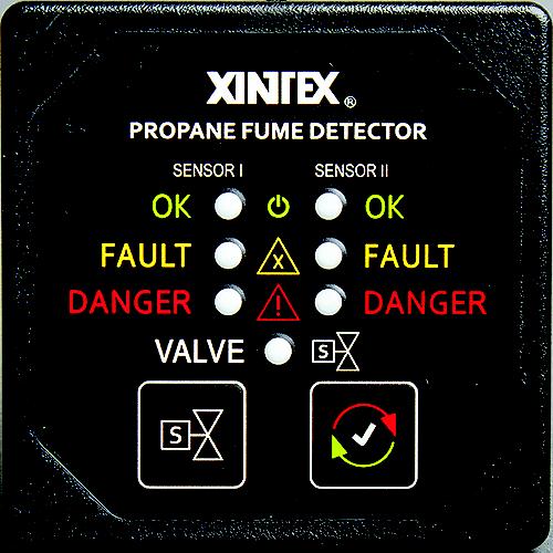 Fireboy-Xintex P2Bsr Propane Fume Detector, Dual Channel W/Solenoid Valve Control & 2 Sensors - P-2Bs-R - 669-P2Bsrf1