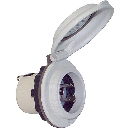 Marinco 30A/125V Contour Power Inlet With Stainless Steel Trim - 304El-B - 69-304Elbf1