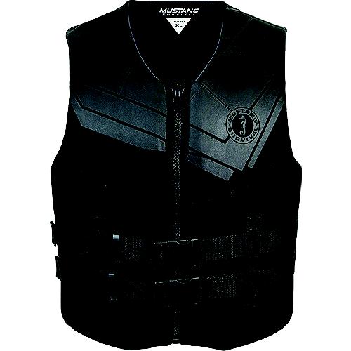 Mustang Mv1283Lbk Horsepower Neoprene Pfd, Black, Lg. - Mv1283L-13 - 693-Mv1283Lbkf1