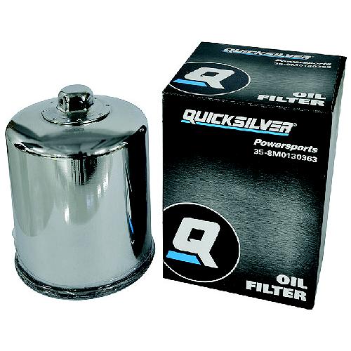 Quicksilver 35-8M0130363 Chrome Powersports Oil Filter - 8M0130363 - 710-35-8M0130363F1