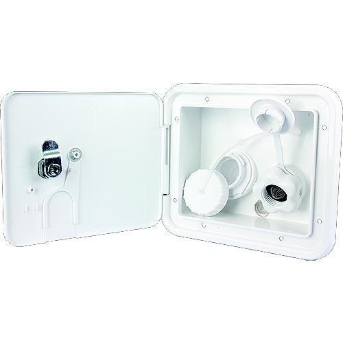 B&B Molders 94254 City/Gravity Water Center W/Plastic Check Valve, Polar White - 94254 - 865-94254F1