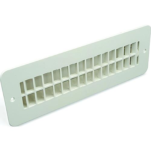 B&B Molders 94259 Floor Register, W/ Damper, Polar White - 94259 - 865-94259F1