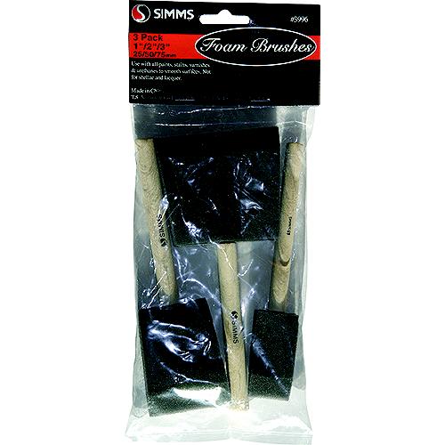 Simms Sim3996 3 Piece Foam Brush Kit - 3996 - 886-Sim3996F1