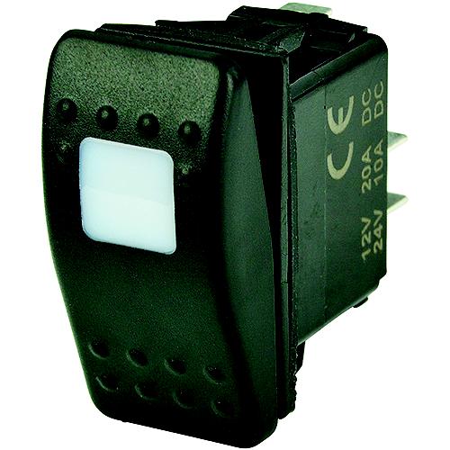 Bep 1001801 Weather Resistant Contura Rocker Switch, Off-On, Spst, 1/4