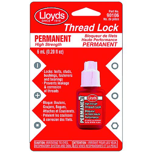 Lloyds Permanent High Strength Thread Lock, 6 Ml. - 90106 - 583-90106F1