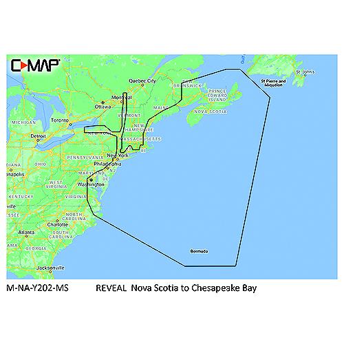 C-Map Mnay202Ms Reveal Chart, Nova Scotia To Chesapeake Bay - M-Na-Y202-Ms - 149-Mnay202Msf1