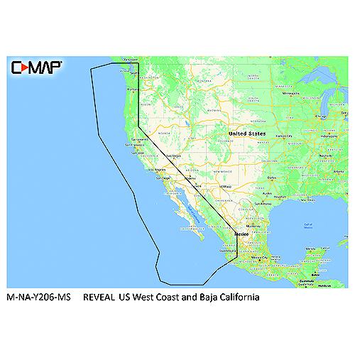 C-Map Mnay206Ms Reveal Chart, Us West Coast & Baja California - M-Na-Y206-Ms - 149-Mnay206Msf1