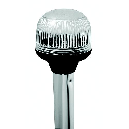 Attwood 2Nm All-Round Anti Glare Fold-Down Lights With Black Composite Lightarmor Base & Aluminum Pole - 5350-Pa12-7 - 23-5350Pa127F1