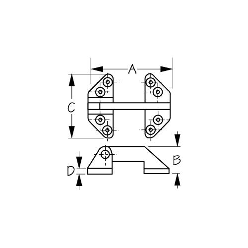 Seadog 2052851 Long Reach Hatch Hinge, Investment Cast 316 Stainless Steel, 3-1/2