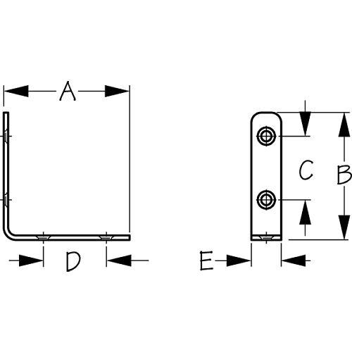 90° Angle Brackets, Pr. - 221310-1 - 354-2213101F1