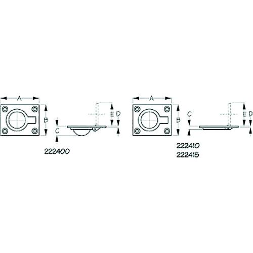 Sea-Dog 2224001 Ring Pull, Chrome, A: 1-7/8