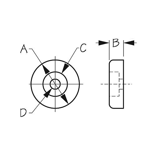 Windshield / Door Bumper Pad, Black - 324390-1 - 354-3243901F1