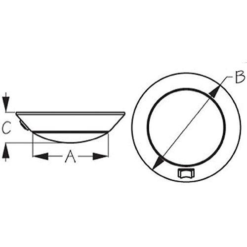 Seadog Plastic Led 12V Dome Light With On / Off Switch | #8 Fastener - 401727-1 - 354-4017271F1
