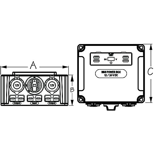 Seadog 4227373 Power Box - Battery Switch, 12/24V, 50A - 422737-3 - 354-4227373F1