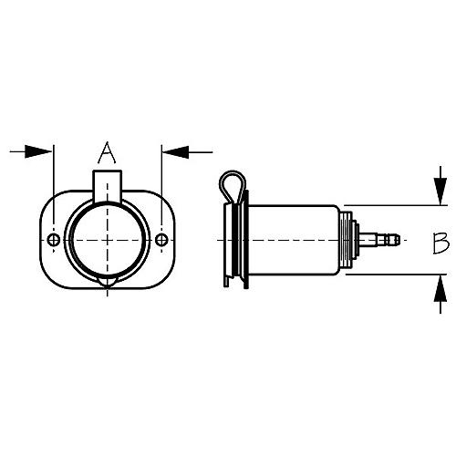 Seadog 4206531 Stainless Steel Power Socket - 426053-1 - 354-4260531F1