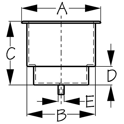Seadog 588061N Flush Mount Combo Drink Holder W/Drain Fitting, White - 588061N - 354-588061Nf1