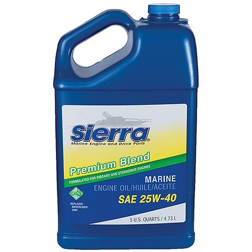 Sierra 94004 Oil-25W40 Fcw I/O-I/B, 5 Qt. - 18-9400-4 - 47-94004F1