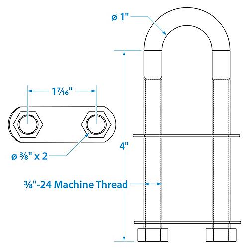 Seachoice Stainless Steel Bow Eye - 50-33601 - 50-33601F1