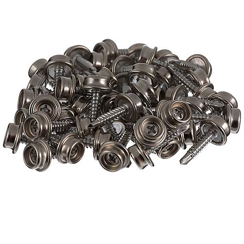 Seachoice Button Stud W/ Self Drilling 8 In. X 3/4 In. Stainless Steel Screw, Pack Of 50 - Rp-Bp9787Sc - 50-59388F1