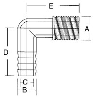 Forespar Marelon Female Elbow - 901006 - 108-901006F1