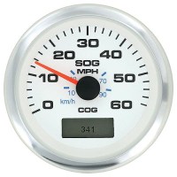 Premier Pro White Domed 35 Mph Gps Speedometer - 781-625-035P - 11-781625035Pf1
