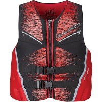 Full Throttle 14250010003022 Men'S Adult Rapid Dry Flex Back Life Jacket, Medium, Red - 14250010003022 - 116-14250010003022F1