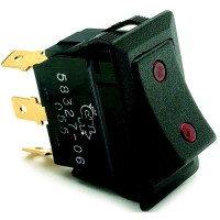 Cole Hersee 5832706Bp Weather Resistant Rocker Switch W/Dependent Pilot Lights, On/Off/On, Spdt - 58327-06-Bp - 12-5832706Bpf1