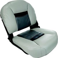 Springfield Marine 1061072 Skipper Oem Deluxe Seat, Charcoal/Gray - 1061072 - 169-1061072F1