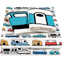 Camco 53299 Bed Sheets, Short Queen, Multi-Color Rv Print - 53299 - 17-53299F1