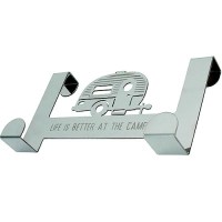 Camco 53381 2-Hook Over The Door Towel Hanger - 53381 - 17-53381F1