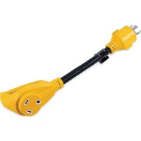 Camco 55382 Powergrip Generator Adapter, 30A, 4 Prong - 55382 - 17-55382F1