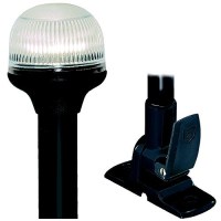 Attwood 2Nm All-Round Anti Glare Fold-Down Lights With Black Composite Lightarmor Base & Aluminum Pole - 5350-Pa20-7 - 23-5350Pa207F1