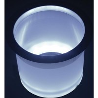 T-H Marine Waterproof White Led Lighted Rim Drink Holder - Led-Lch-W-Dp - 232-Ledlchwdpf1