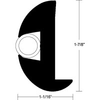 Black Flexible Vinyl Rail 50' - V11-2423Bka50-1 - 236-V112423Bka501F1