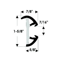 Taco V119991Wwk602 Semi-Rigid Suproflex Small Rub Rail Kit W/Flexible Vinyl Overlay Insert, 1-5/8