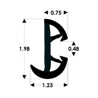 Taco V119993Wwk802 Semi-Rigid Suproflex Med.Rub Rail Kit W/Flexible Vinyl Overlay Insert, 2 X 1-1/4