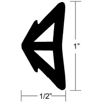 Taco V120338Bka501 Flexible Vinyl Insert, 50' Black - V12-0338Bka50-1 - 236-V120338Bka501F1