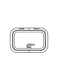 Lewmar Low Profile Rectangular Hatch, Size 20 - 39920030 - 239-39920030F1