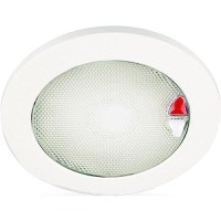Hella 980630102 Euroled® 150 Round Touch Lamp, Warm White/Red W/Polished Stainless Steel Rim - 980630102 - 265-980630102 Superseded By: 265-980630101F1