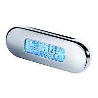 Hella 980869301 Oblong Led Surface Mount Courtesy Lamp, White Leds W/Ss Rim - 980869301 - 265-980869301F1