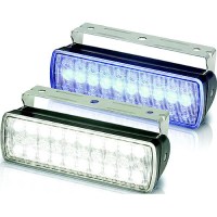 Hella Sea Hawk Xl Dual Color Led Floodlight, Black Housing, Blue/White Lights - 980950061 - 265-980950061F1