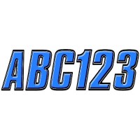 Hardline Series 800 Registration Kit, Block Style Solid Body With Bevel Effect, Contrasting Outline (Includes 4 Sets Of 3