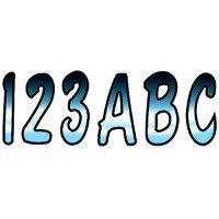 Hardline Series 200 Registration Kit, Cursive Font With Top To Bottom Color Gradations (Includes 4 Sets Of 3