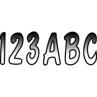 Hardline Series 200 Registration Kit, Cursive Font With Top To Bottom Color Gradations (Includes 4 Sets Of 3