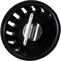 Jr Products 9491300062 Threaded Plastic Strainer Basket, Black/Chrome - 9491-300-062 - 342-9491300062F1