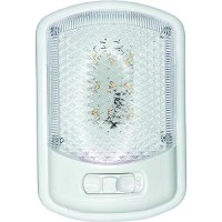 Led Light 12V Pancake Single Eurostyle 4.75 X8 W/Switch, 2 Wire, .19A, Wht - L800 - 350-L800F1