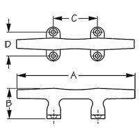 Chrome Zinc Open Base Cleat - 044604-1 - 354-0446041F1