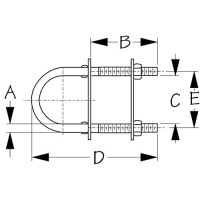 Sea-Dog 08028881 U-Bolt - Stainless Steel, 8 Mm - 080288-1 - 354-0802881F1